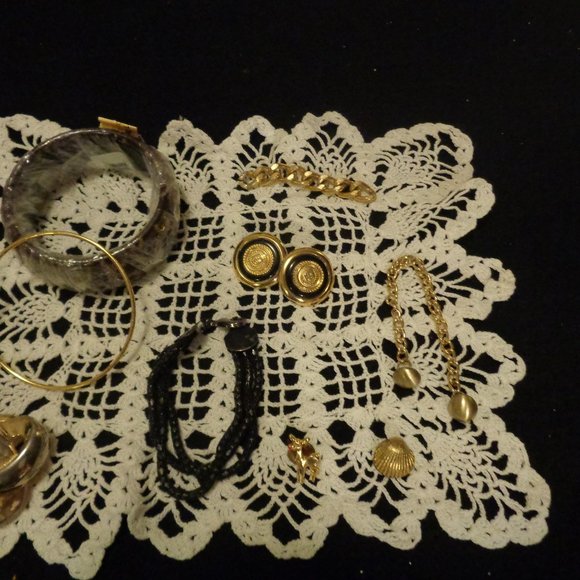 RETRO JEWELRY, PARTS PIECES CROCHET LOT - Picture 6 of 8